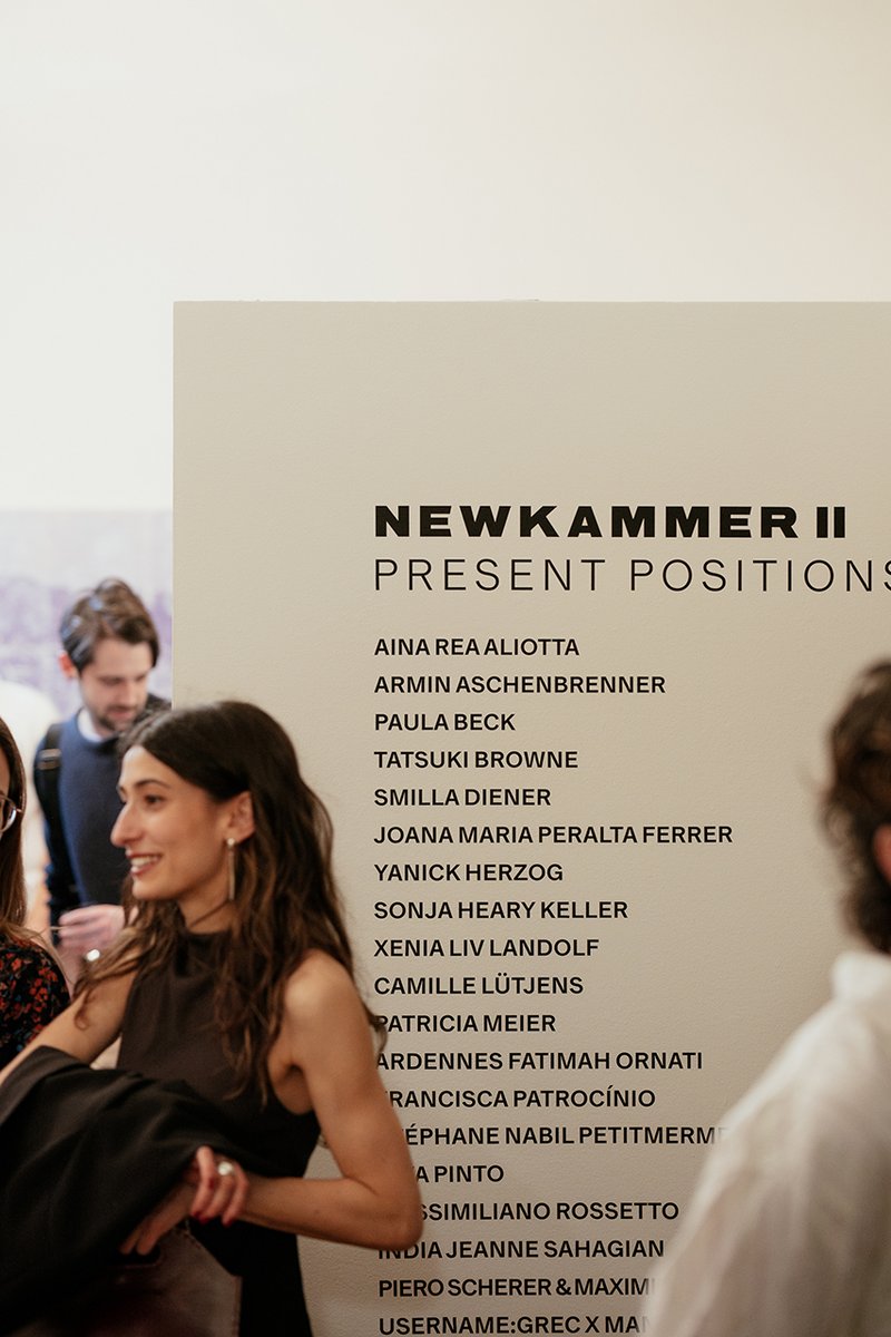 Vernissage NEWKAMMER II: Present Positions, Atelier Righini-Fries, Zürich, April 2026. Bild © Gabriel Bienz