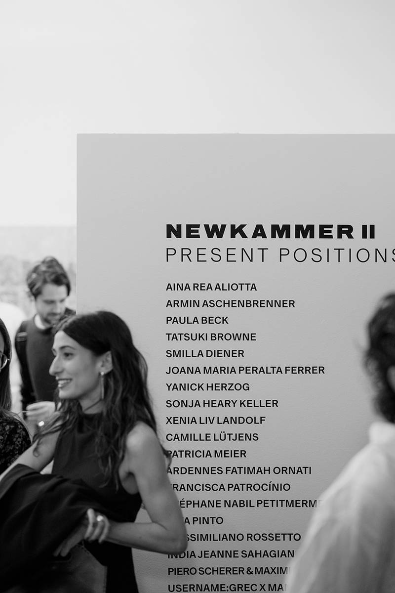 Vernissage NEWKAMMER II: Present Positions, Atelier Righini-Fries, Zürich, April 2026. Bild © Gabriel Bienz