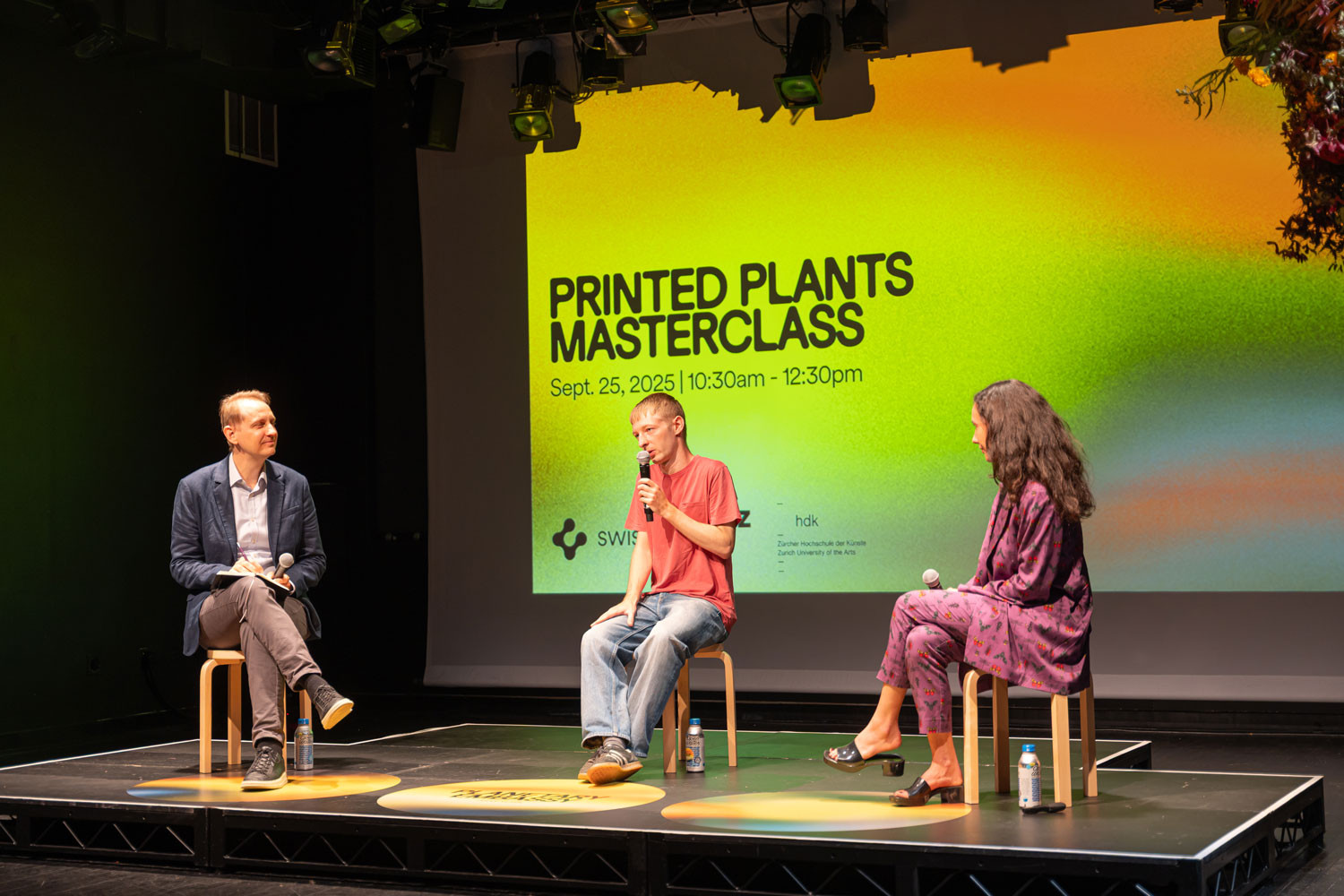 Nicolas Wagner bei der Masterclass «Printed Plants». © Swissnex.