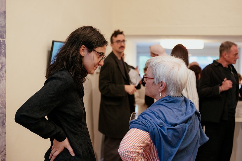 Opening NEWKAMMER II: Present Positions, Atelier Righini-Fries, Zurich, April 2026. Image © Gabriel Bienz