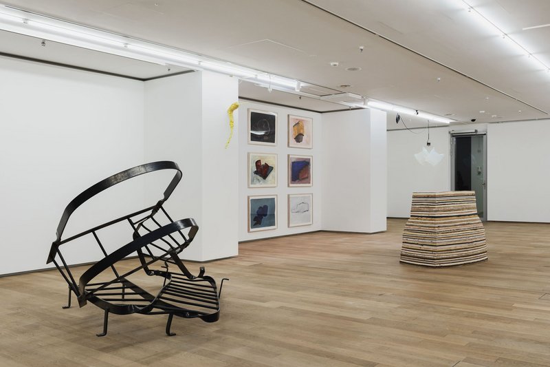 Installation view “Phyllida Barlow Monika Sosnowska Franz West”, NEST, Zurich University of the Arts, 2024. Photograph: Jyrgen Ueberschär