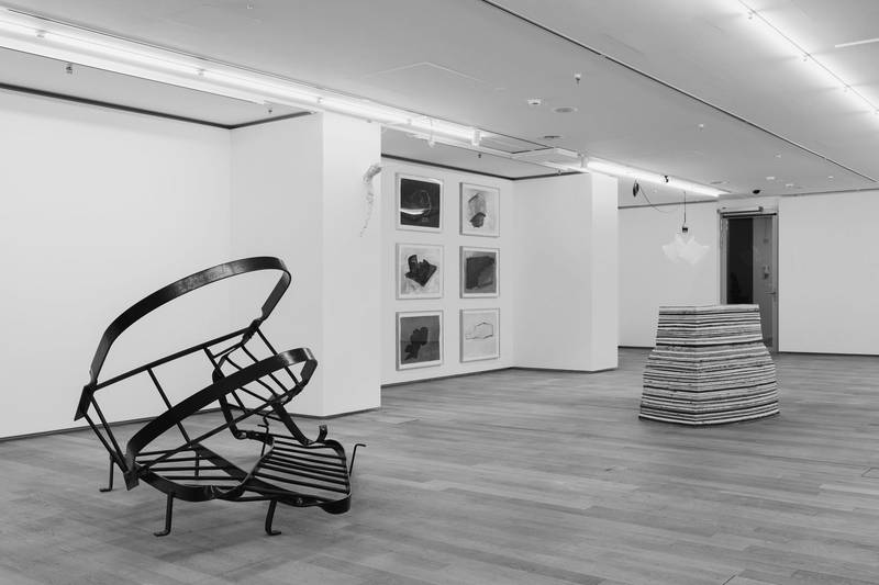 Installation view “Phyllida Barlow Monika Sosnowska Franz West”, NEST, Zurich University of the Arts, 2024. Photograph: Jyrgen Ueberschär