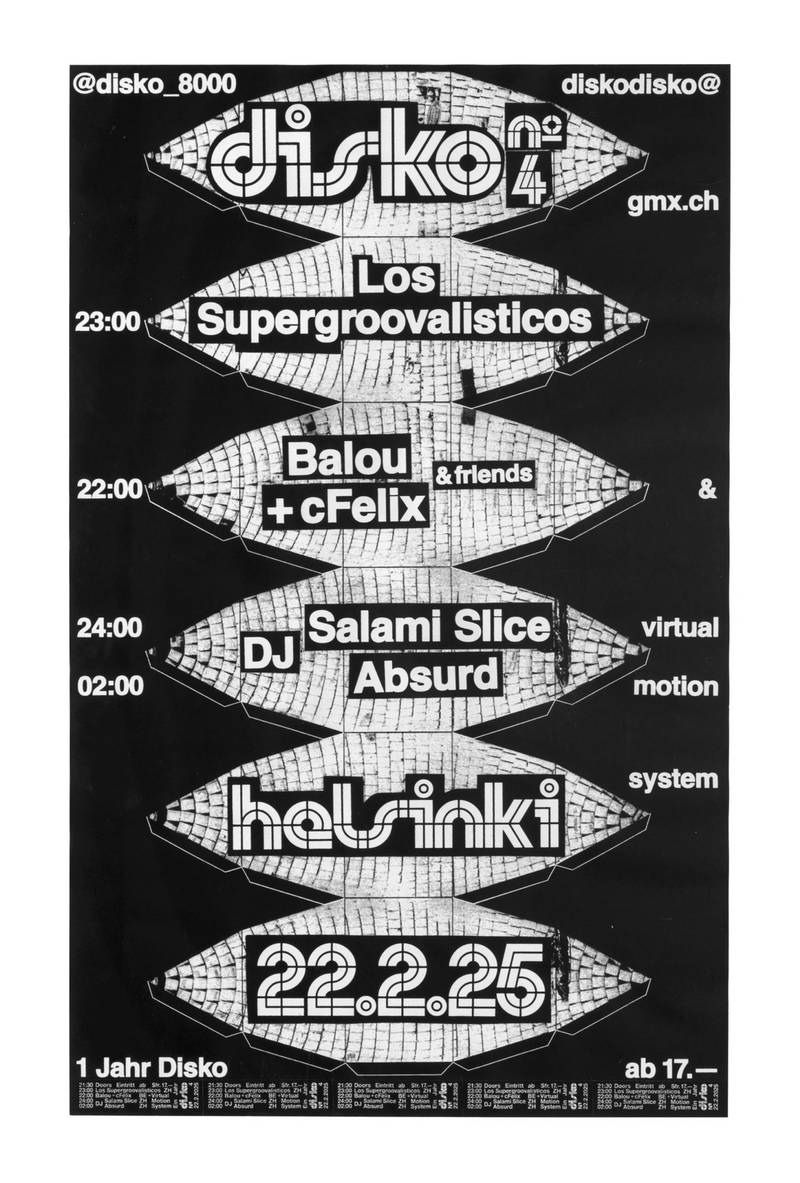 Veranstaltungsposter hochkant, ovale helle Formen übereinander.