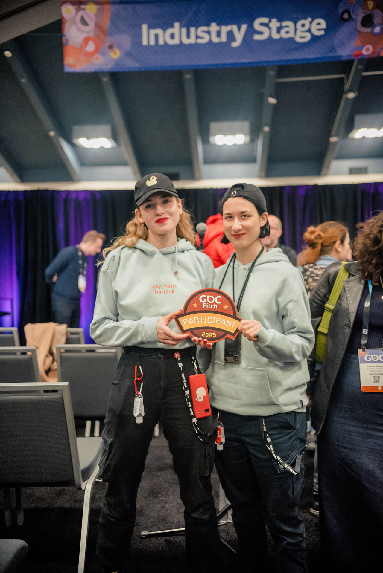 Natasha Sebbens BA-Projekt „Psychotic Bathtub“ an der weltbekannten Game Developers Conference GDC in San Francisco: An internationalen Messen werden Kontakte geknüpft und bestenfalls auch Preise eingeheimst. Foto: Leyla Ismen.
