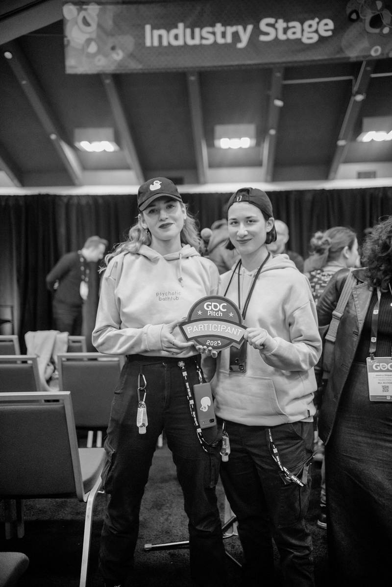 Natasha Sebbens BA-Projekt „Psychotic Bathtub“ an der weltbekannten Game Developers Conference GDC in San Francisco: An internationalen Messen werden Kontakte geknüpft und bestenfalls auch Preise eingeheimst. Foto: Leyla Ismen.