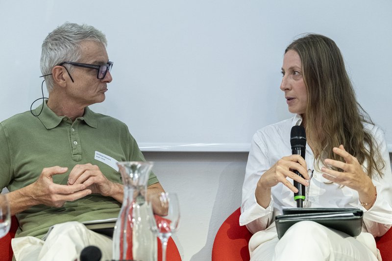 CEF 24 – Discussion Panel – Christoph Weckerle, Xanthi Skoulariki, Photo: Johannes Dietschi, © ZCCE