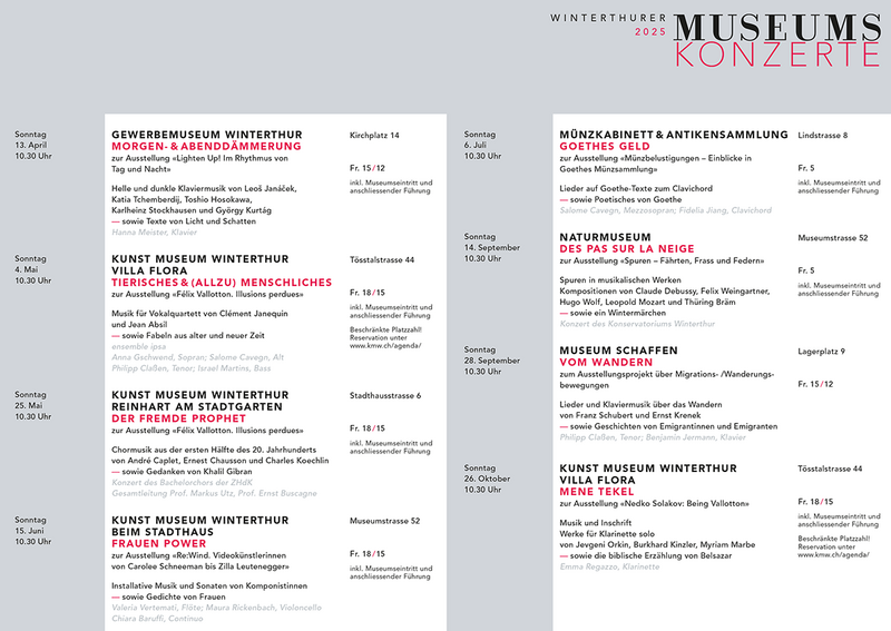 Museumskonzerte Daten