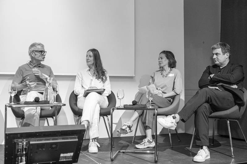 CEF 24 – Discussion Panel – Christoph Weckerle, Xanthi Skoulariki, Gabriela Devaud, Simon Grand, Photo: Johannes Dietschi, © ZCCE