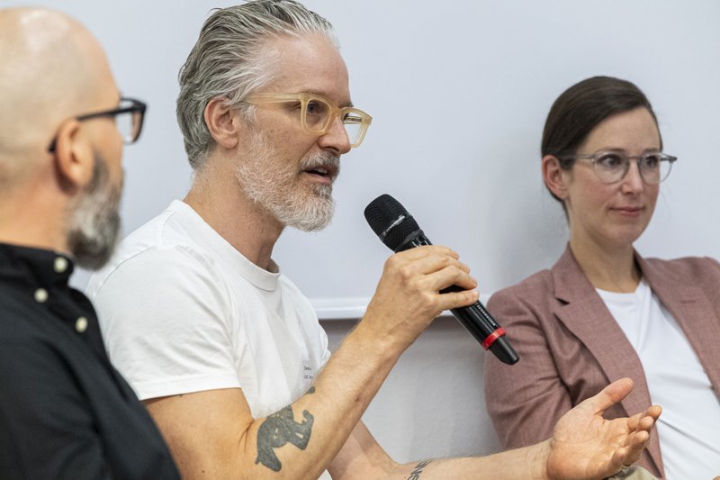CEF 24 – Discussion Panel – Rodrigo Esmela, Daniel Jörg, Anna Roth, Photo: Johannes Dietschi, © ZCCE