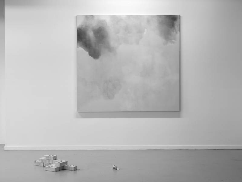 STONE AND SLEEPING PILLS 2024 Installation, Video (6’16”, 16:9, 4K), Sculpture (Porcelain, Various Size), Painting (Oil paint, 160 x 150 cm)