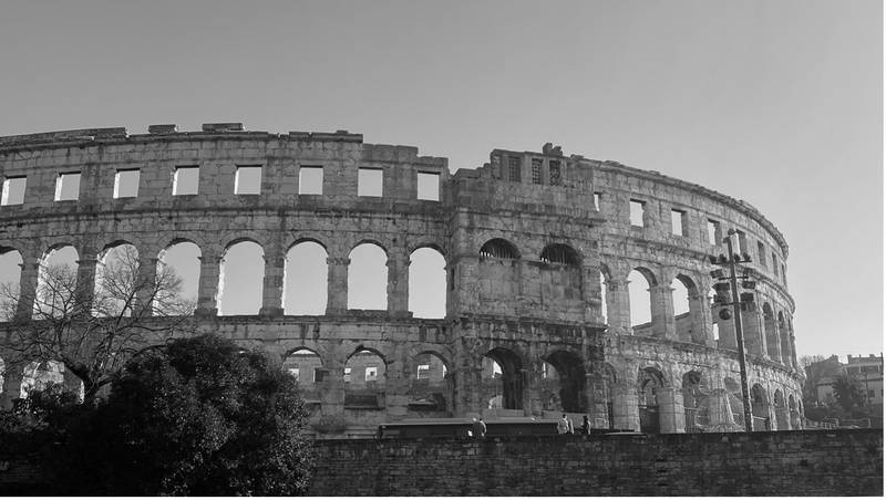 Foto vom Amphitheater von Pula in Kroatien