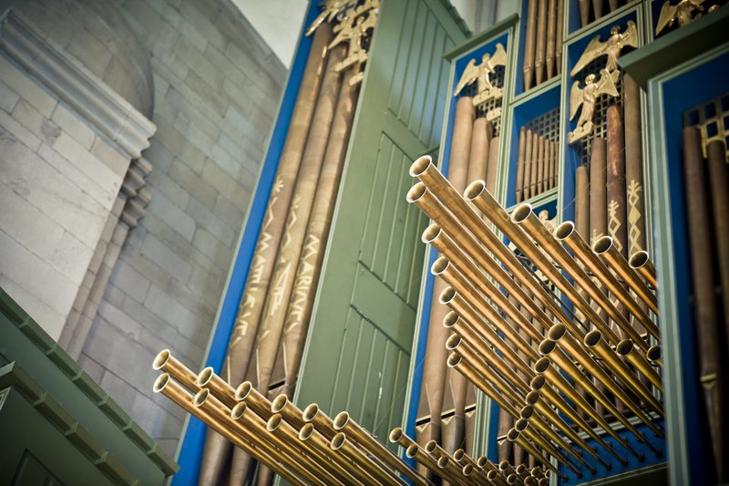 Foto: Detailaufnahme einer Orgel