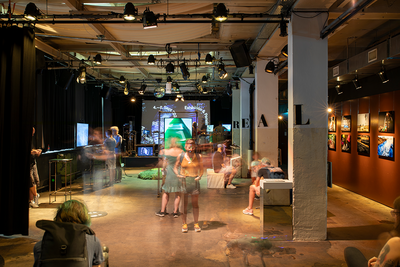 The interdisciplinary group show REFRESH X Fantoche #3 took place at Stanzerei Baden. Foto: Charles Hanil Roberge. © ZHdK.