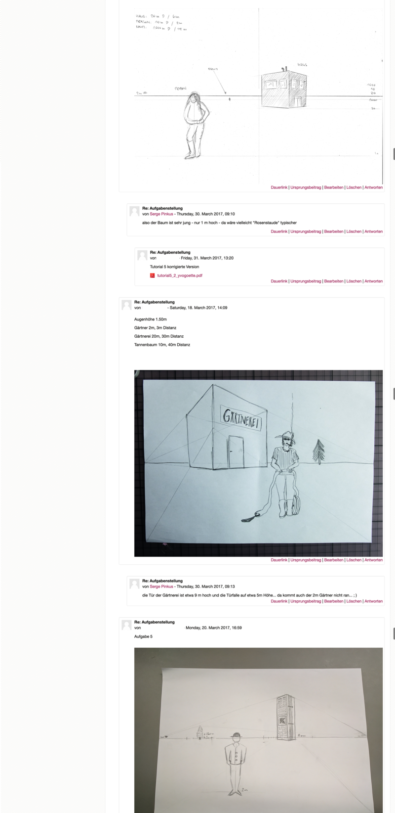 Sample material from the drawing course 