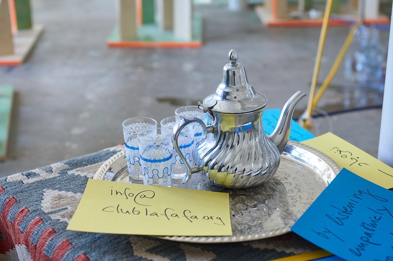 “COMPOST – Composting Knowledge”, Ausstellungs- und Veranstaltungsprojekt, 2022, Club La Fafa. Foto: Anja Wurm.