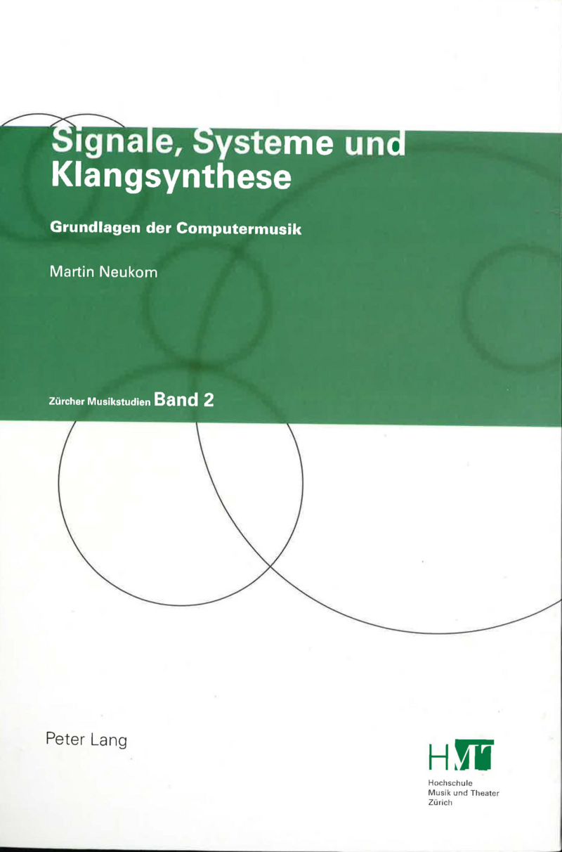 Cover der Publikation «Signale, Systeme und Klangsynthese. Grundlagen der Computermusik»