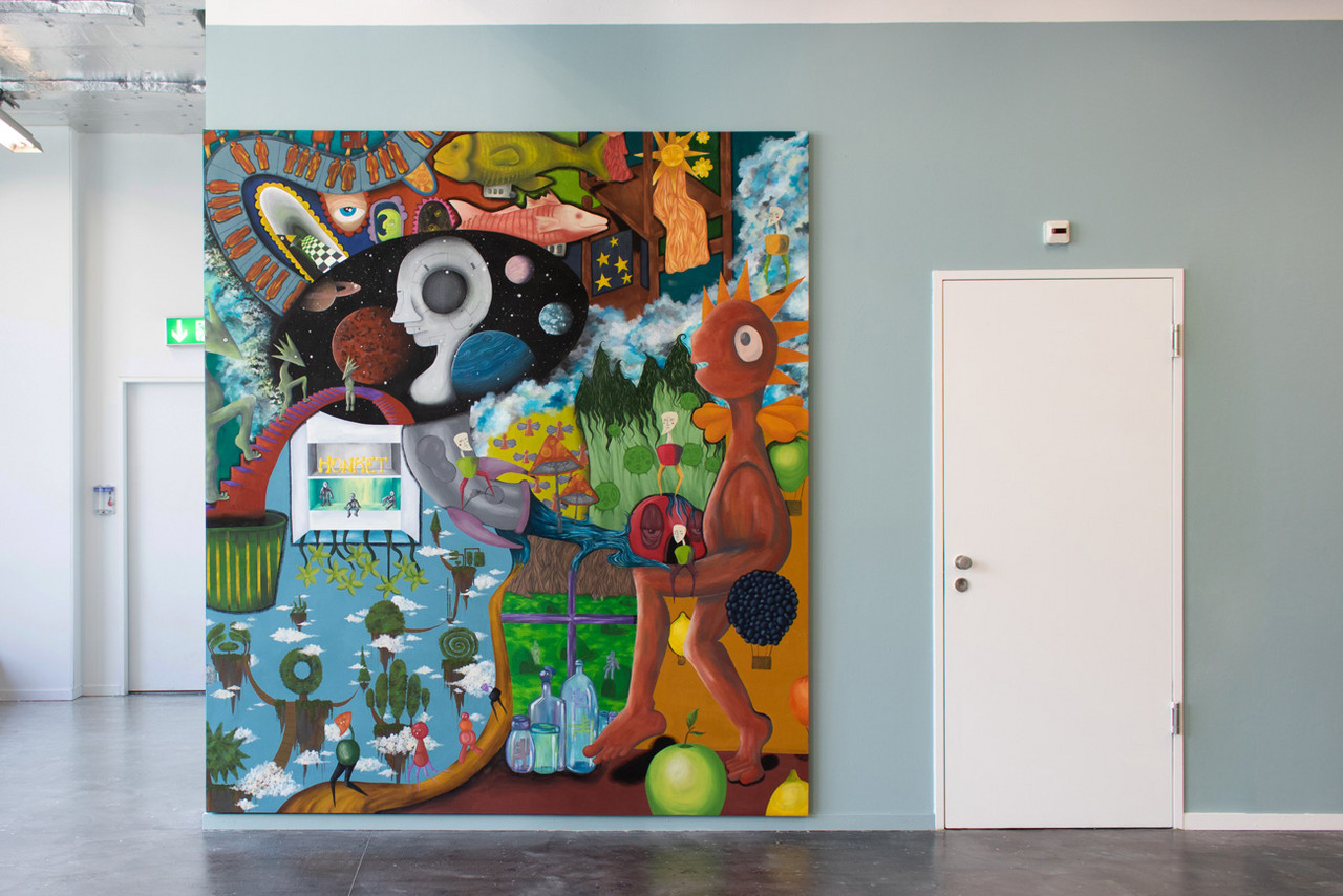 IN DER ZWISCHENZEIT UND NICHTS  2025 Acryl auf Leinwand 260cm x 230cm