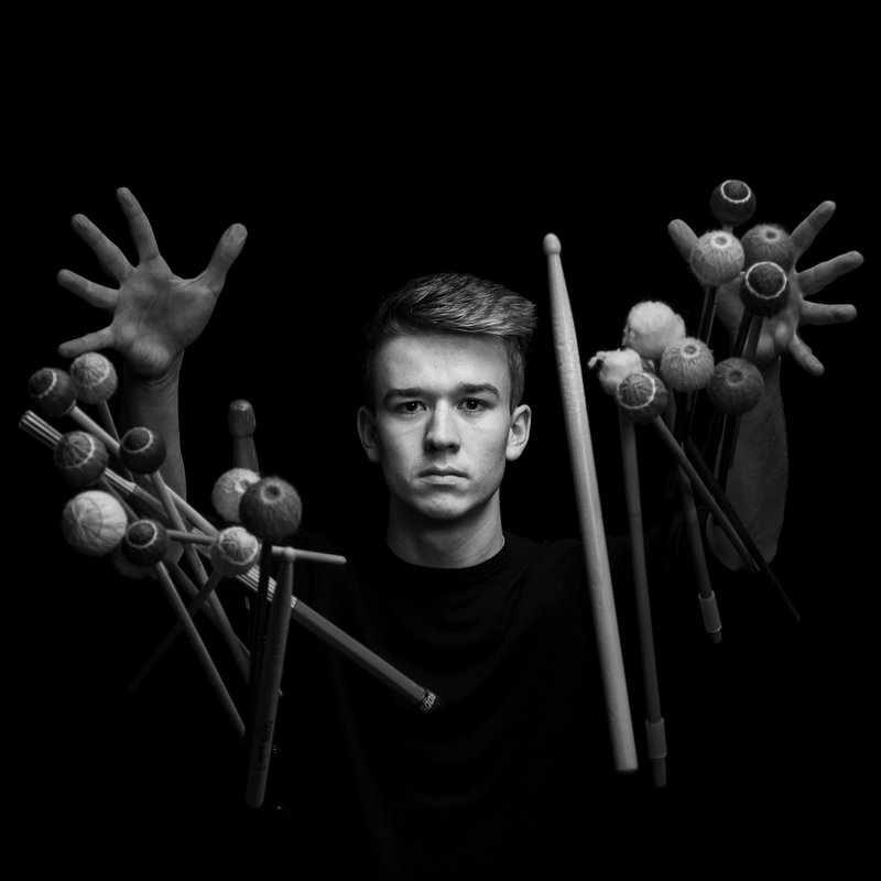 Jonas Elmiger, 3. Preis International Marimba Festiva Competition 2021. Foto: Patrick Inderbitzin