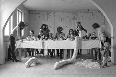 The First Supper, photograph/wallposter by MATERNAL FANTASIES, 2023, © MATERNAL FANTASIES