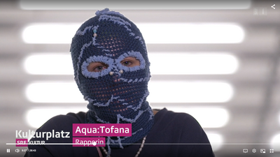 Filmstill mit AQUA:TOFANA. Foto: SRF Kulturplatz