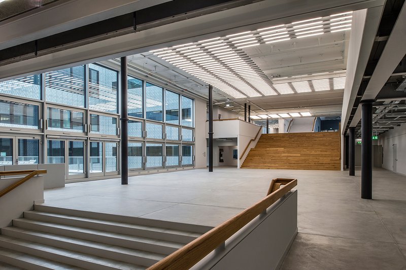 Photo: "Kaskadenhalle" inside ZHdK Toni Campus