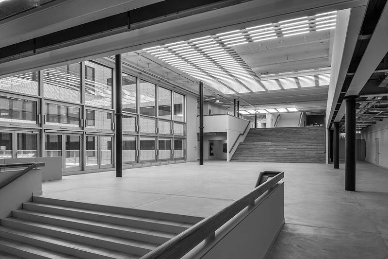 Photo: "Kaskadenhalle" inside ZHdK Toni Campus