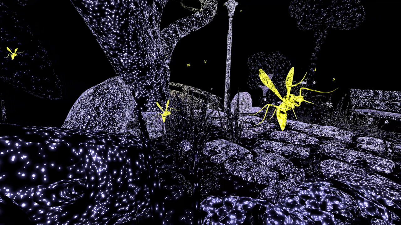 Still from the VR experience “BATVISION”