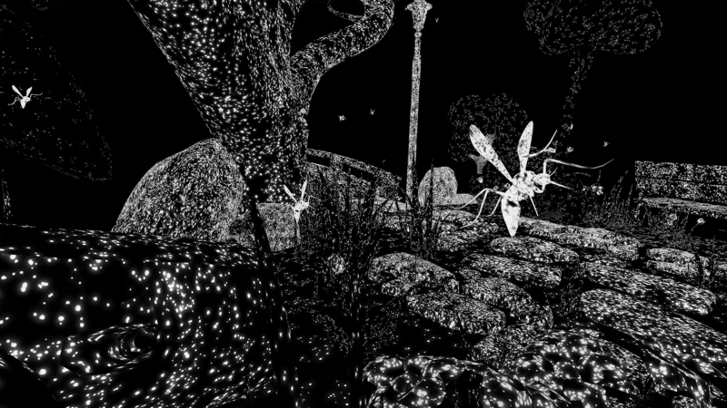 Still from the VR experience “BATVISION”