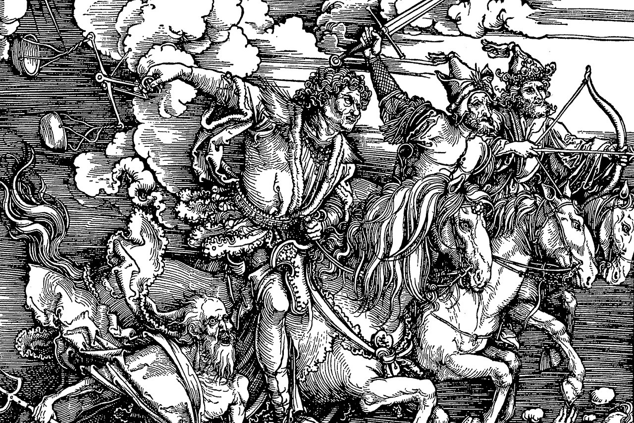 Die vier apokalyptischen Reiter. Albrecht Dürer (1498)
