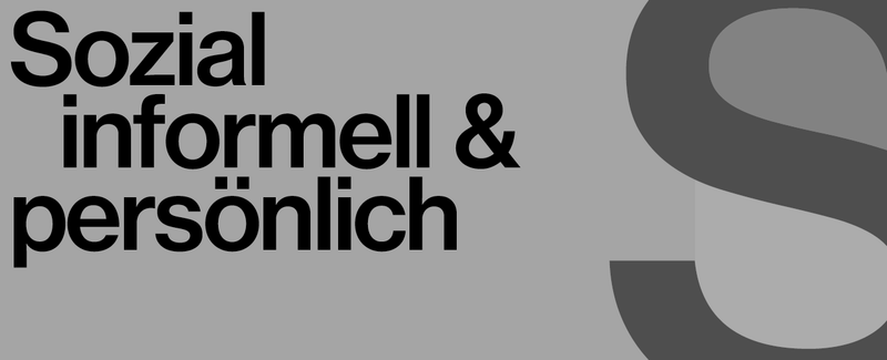 Titelbild «Sozial, informell & persönlich»