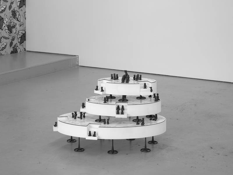 The Adverse Pedestal of Choice, 2026 EPS foam, MDF, plastic, adhesive vinyl, paint, 62 x 100 x 57 cm