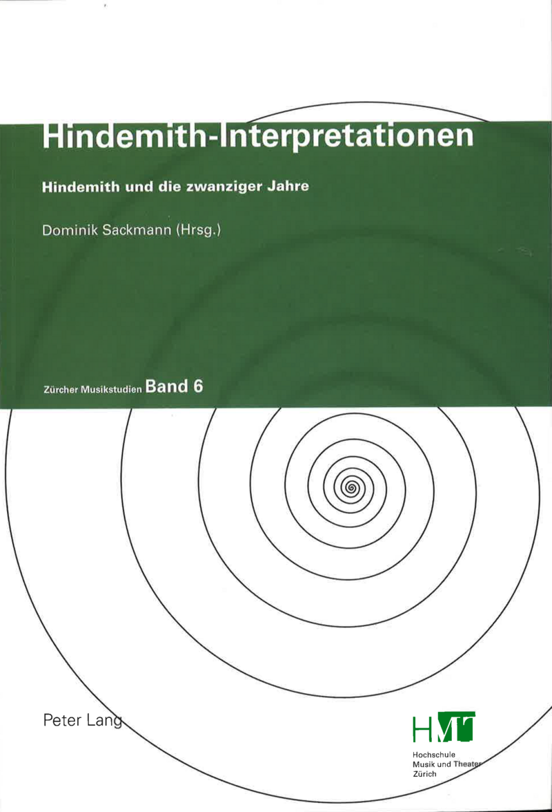 Cover der Publikation «Hindemith-Interpretationen. Hindemith und die zwanziger Jahre»