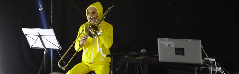 Photo: trumpet playing student