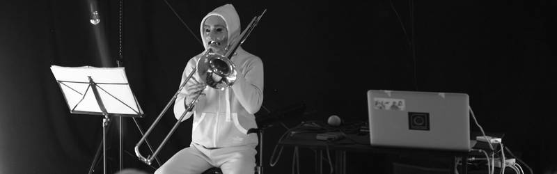 Photo: trumpet playing student