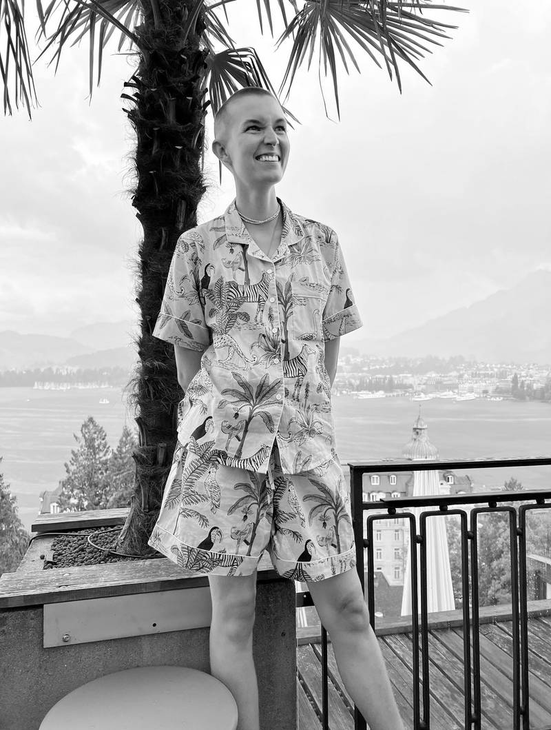 Jill Böhringer took part in the sustainability festival Gwand in Lucerne with the Real Time Trust Foundation. For her master’s thesis, she used, among other things, nettle decoction as a dye. Photograph: Jill Böhringer.