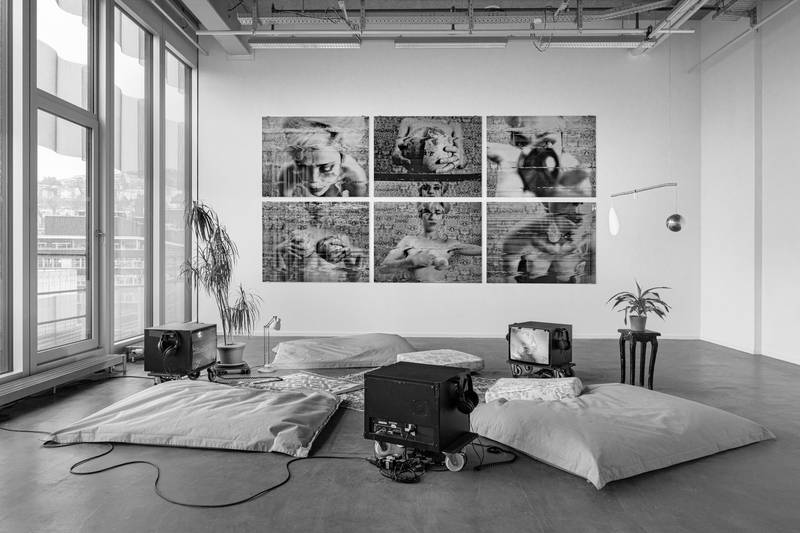 Installation view “Pipilotti Rist”, NEST, Zurich University of the Arts, 2024. Photograph: Jyrgen Ueberschär