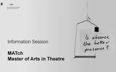 Information Session: Master Theatre (MATch)