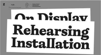 rehearsing installation