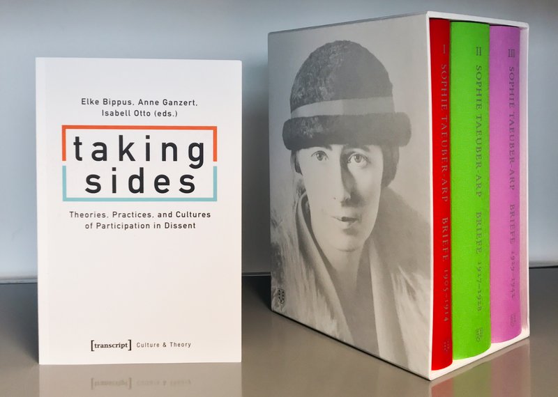 The publications Taking Sides. Theories, Practices, and Cultures of Participation in Dissent and Sophie Taeuber-Arp. Letters 1905-1942 were published in 2021. © FSP Cultural Analysis in the Arts