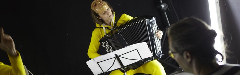 Photo: Accordion playing student