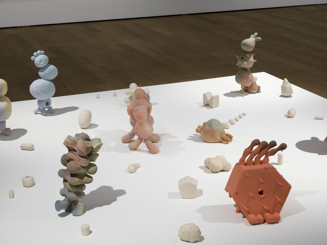 ONCE UPON A TIME 2024 Ceramic sculptures, ceramic, engobe Dmensions variable