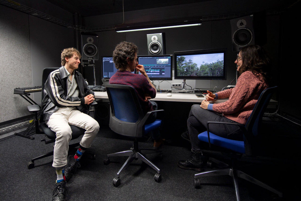 Master Editing Studierende Axel Bezençon, Elias Jutzet, Laura Rodriguez, Copyright: Guillaume Musset
