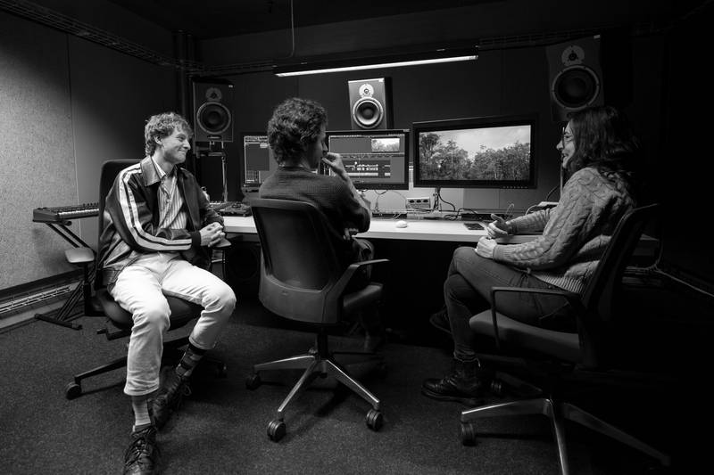 Master Editing Studierende Axel Bezençon, Elias Jutzet, Laura Rodriguez, Copyright: Guillaume Musset