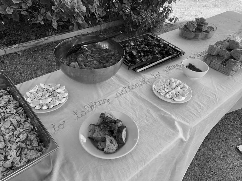Buffet of the closing events prepared with vegetables from and in collaboration with Barikamà (Photo: Marcel Bleuler).