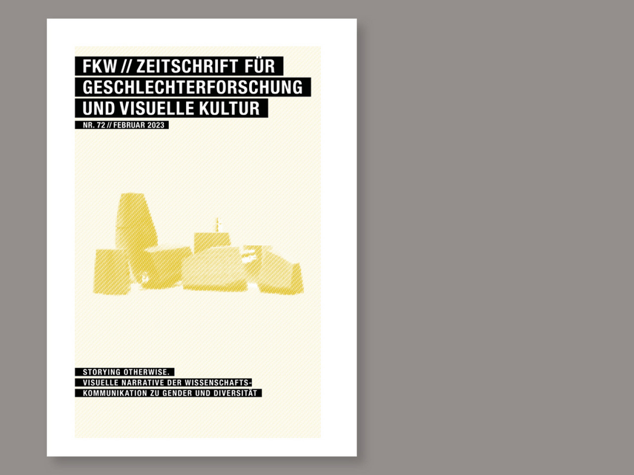 "Zeitschrift für Geschlechterforschung und visuelle Kultur", cover; web graphics © Samuel Marty, ZHdK.
