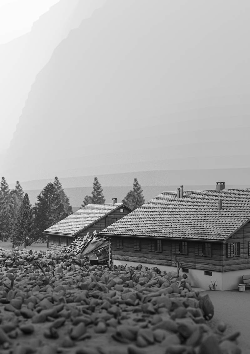 Visualization of the diploma project “Bergdrama”.