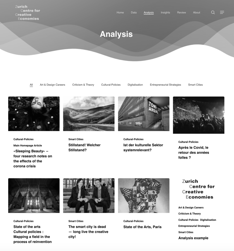 Bild der Website creativeeconomies.com