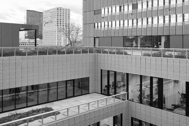 Foto: Aussenansicht des ZHdK-Gebäudes am Standort Toni-Areal