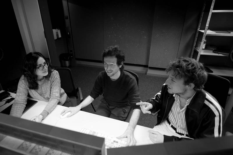 Master Editing Studierende Axel Bezençon, Elias Jutzet, Laura Rodriguez, Copyright: Guillaume Musset