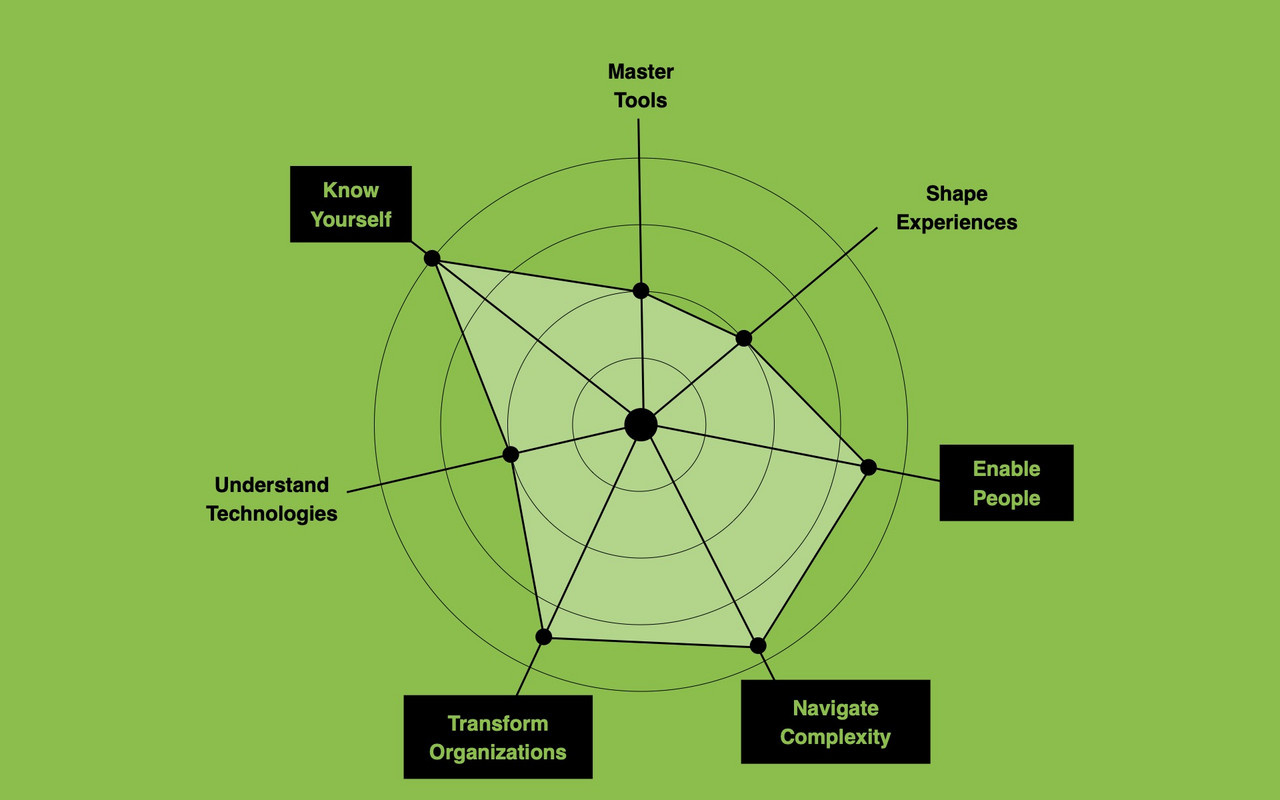 The «spider model» shows the dimensions of curriculum in strategic design.